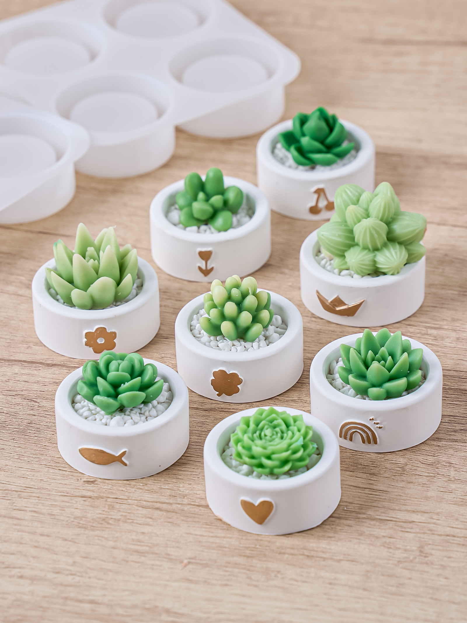 Potsticker Mold - Round Candle Cup Holder Silicone Mold