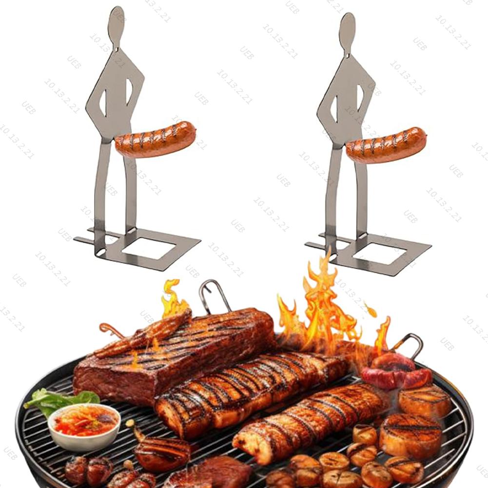 Hot Dog Press - Stainless Steel BBQ Sausage Holder Novelty