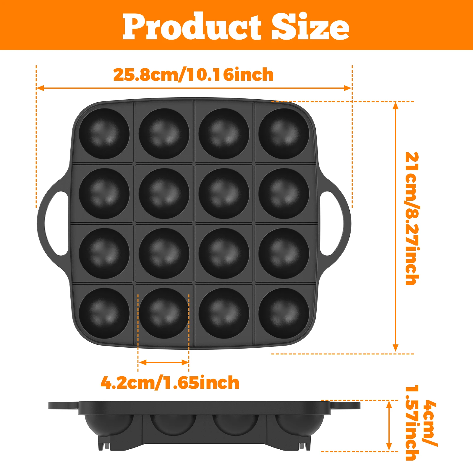 16 Holes Takoyaki Pan Cast Alu - مراجعة Takoyaki Grill Plate وسعره