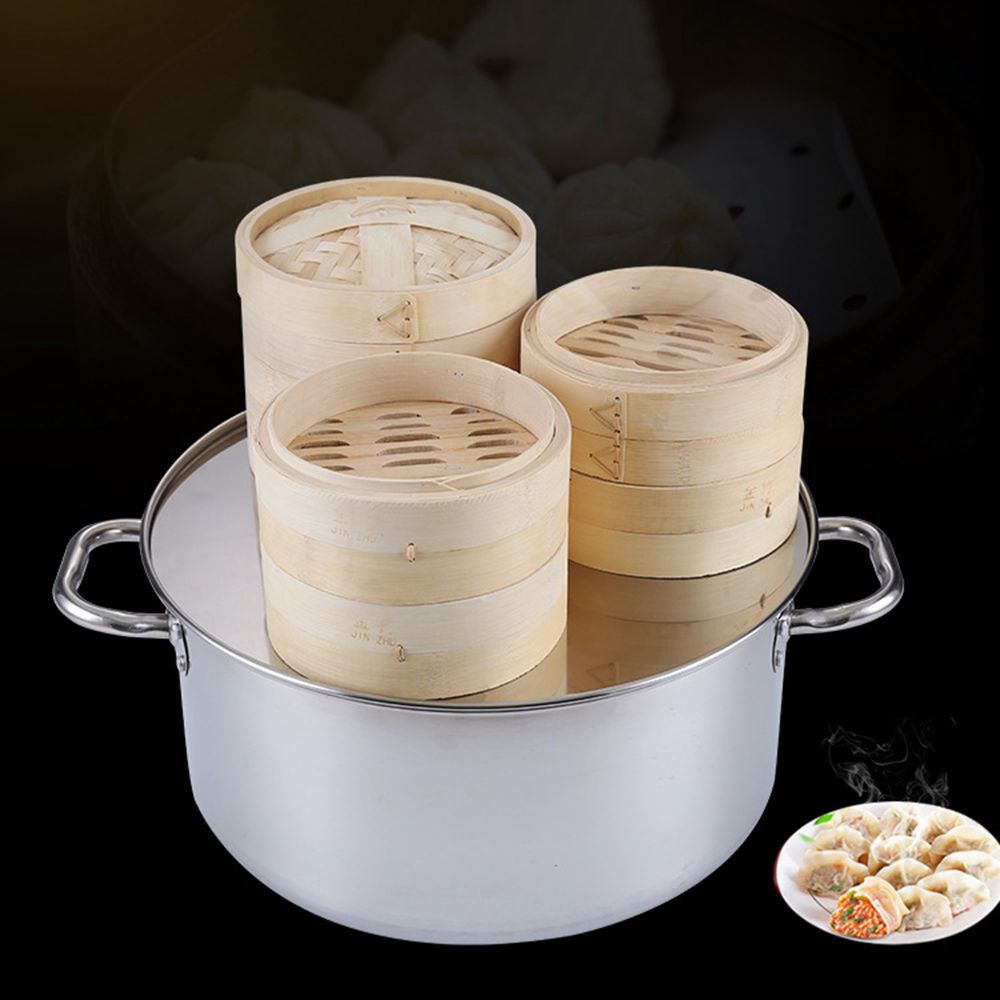 Steaming With Lid Cooking Tool - مراجعة Bao Steamer Bamboo وسعره