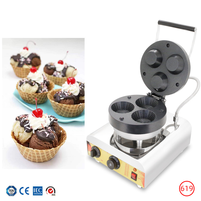 Commercial Triple-Hole Ice Cre - مراجعة Waffle Cone Maker وسعره