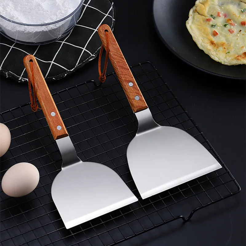Stainless Steel Wooden Handle  - مراجعة Okonomiyaki Spatula وسعره