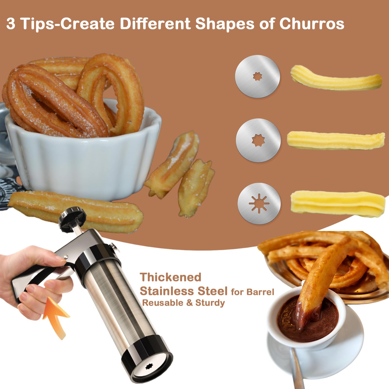 Traditional Churro Maker Machi - مراجعة Churros Maker Gun وسعره