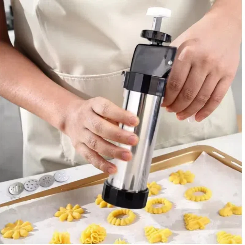 Cookie Press Gun Kit Stainless - مراجعة Churros Maker Gun وسعره