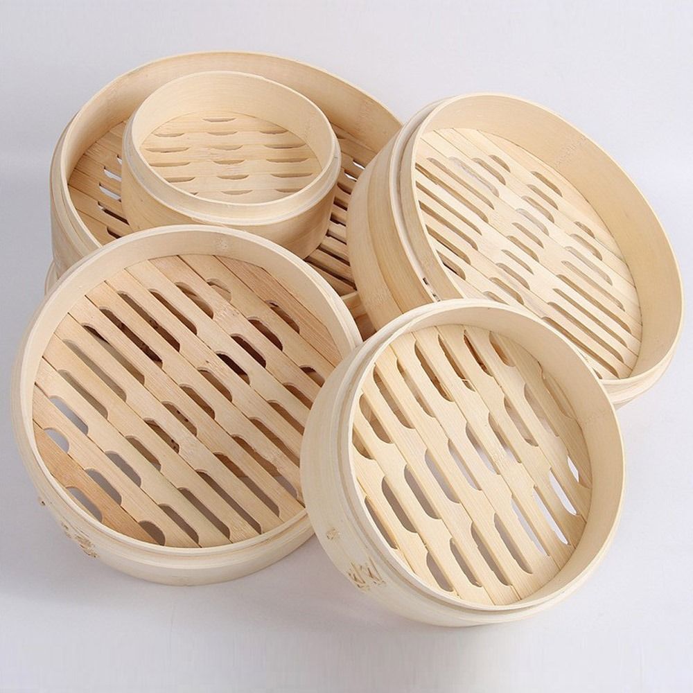 Bamboo Steamer Basket with Lid - مراجعة Bao Steamer Bamboo وسعره