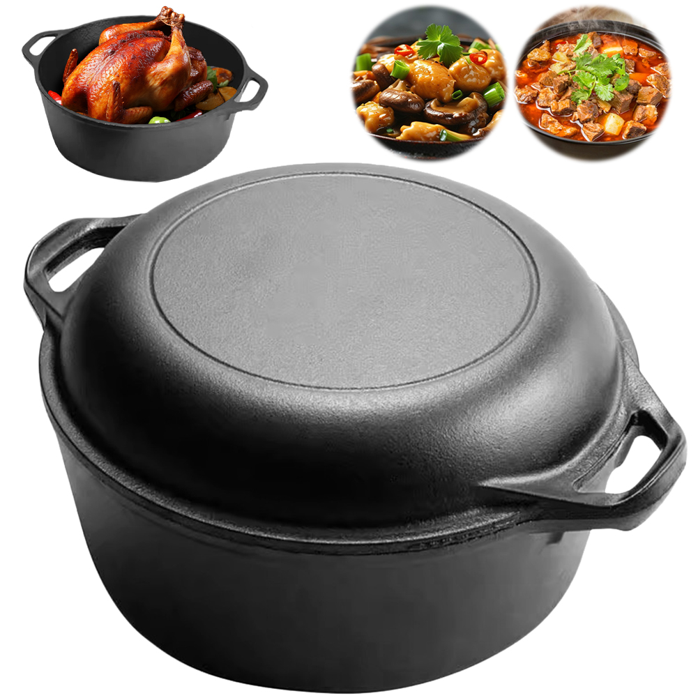 2 in 1 Cast Iron Dutch Oven Po - مراجعة Cast Iron Corn وسعره