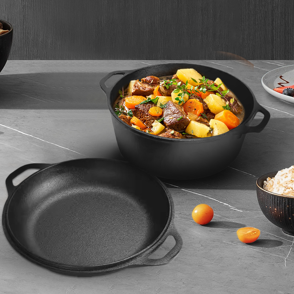 2 in 1 Cast Iron Dutch Oven Po - مراجعة Cast Iron Corn وسعره