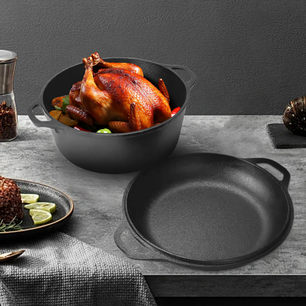 2 in 1 Cast Iron Dutch Oven Po - مراجعة Cast Iron Corn وسعره