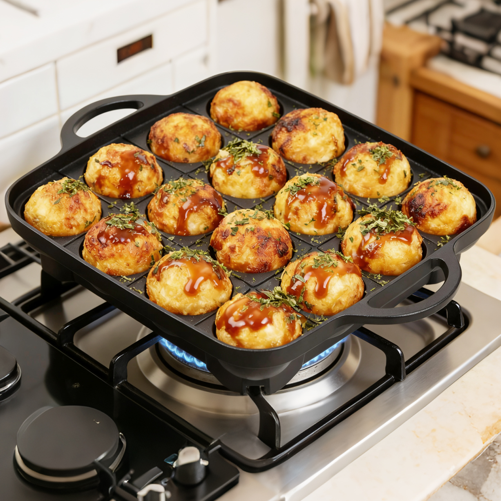 Takoyaki Pan 16 Hole Octopus B - مراجعة Takoyaki Grill Plate وسعره