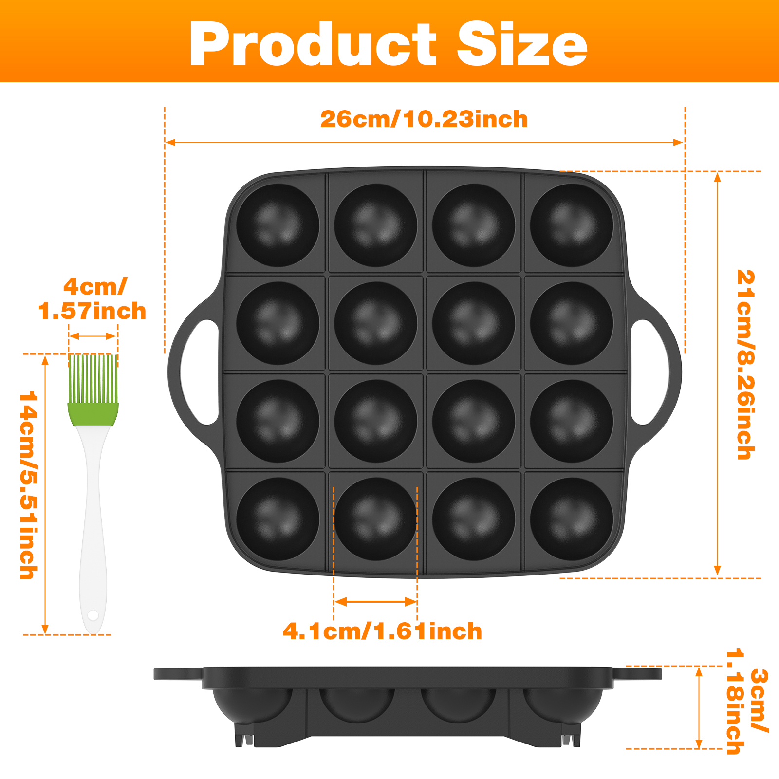 Takoyaki Pan 16 Hole Octopus B - مراجعة Takoyaki Grill Plate وسعره