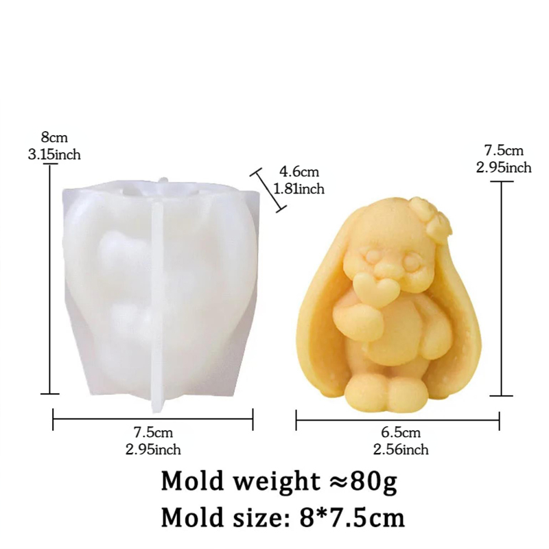3D Long-eared Rabbit Silicone  - مراجعة Bunny Cake Mold وسعره