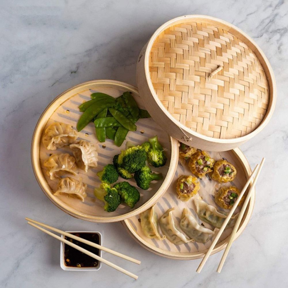 Chinese Steamer Bamboo Steamer - مراجعة Bao Steamer Bamboo وسعره