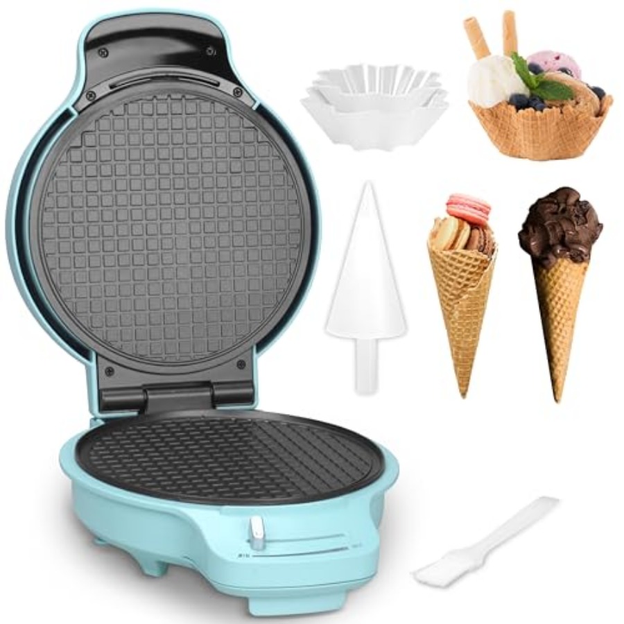 Waffle Cone Maker Machine with - مراجعة Waffle Cone Maker وسعره