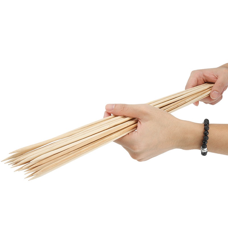 50cm x 6mm BBQ Bamboo Skewers  - مراجعة Corn Dog Stick وسعره