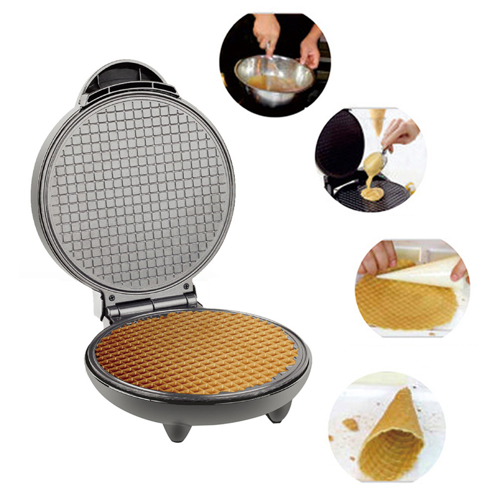 1200W Waffle Maker Nonstick Ba - مراجعة Waffle Cone Maker وسعره