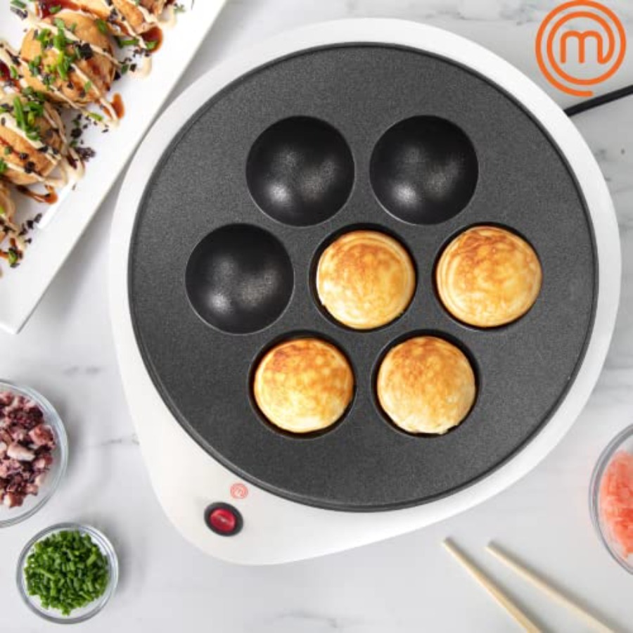 MasterChef Electric Ebelskiver - مراجعة Takoyaki Grill Plate وسعره