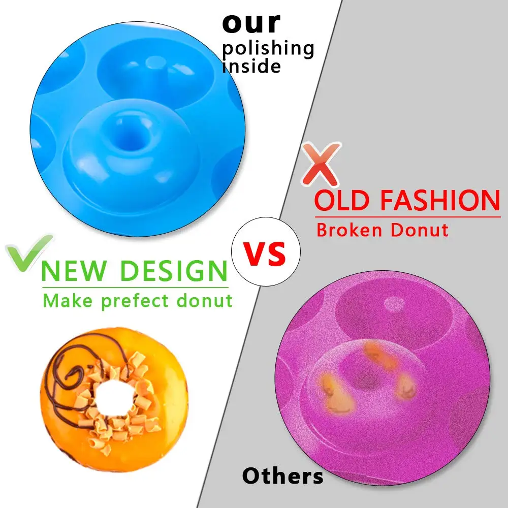 6 Holes Silicone Donut Mold Ba - مراجعة Donut Mold Silicone وسعره