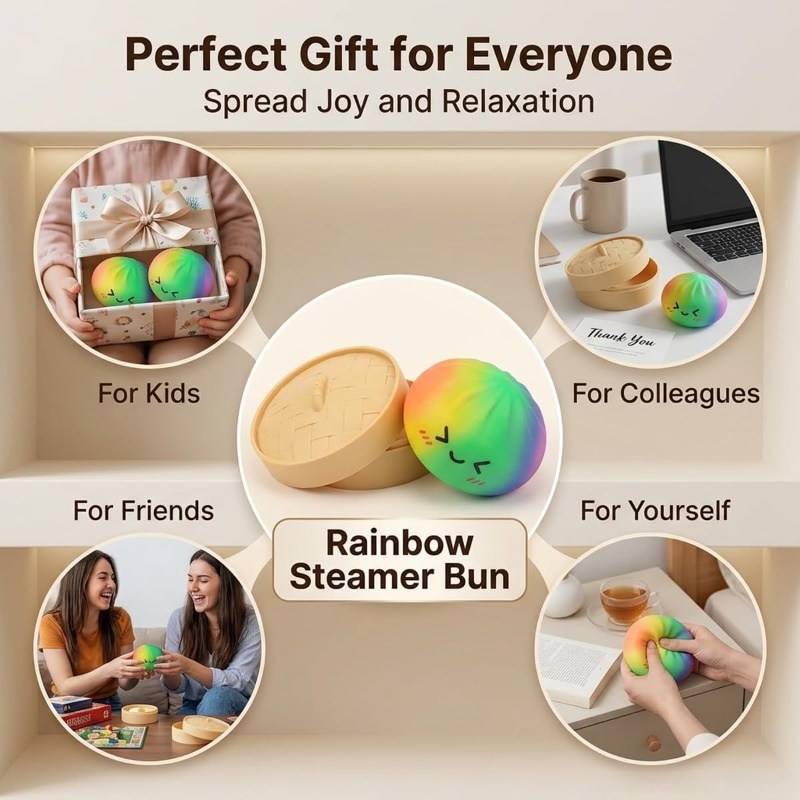 Glitter Bao Bun Squeeze Toy Ka - مراجعة Bao Steamer Bamboo وسعره