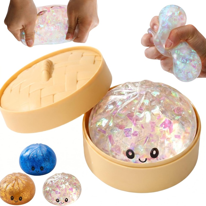 Glitter Bao Bun Squeeze Toy Ka - مراجعة Bao Steamer Bamboo وسعره