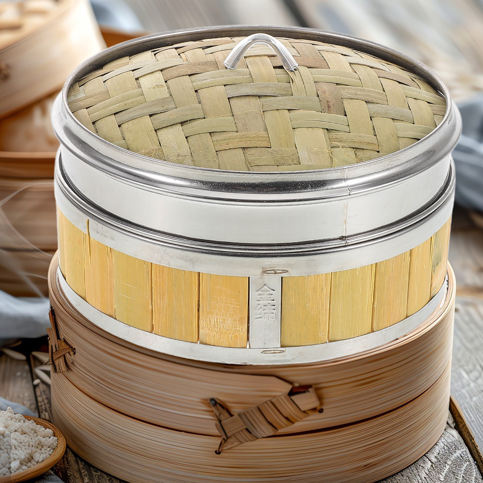 Traditional 18Cm Wood Steamer  - مراجعة Bao Steamer Bamboo وسعره