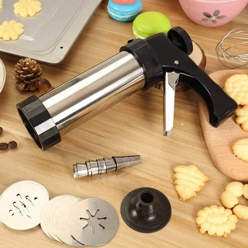 Cookie Press Gun Kit Stainless - مراجعة Churros Maker Gun وسعره