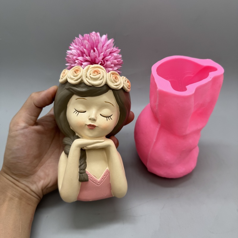 Cute girl flower pot silicone  - مراجعة Potsticker Mold وسعره