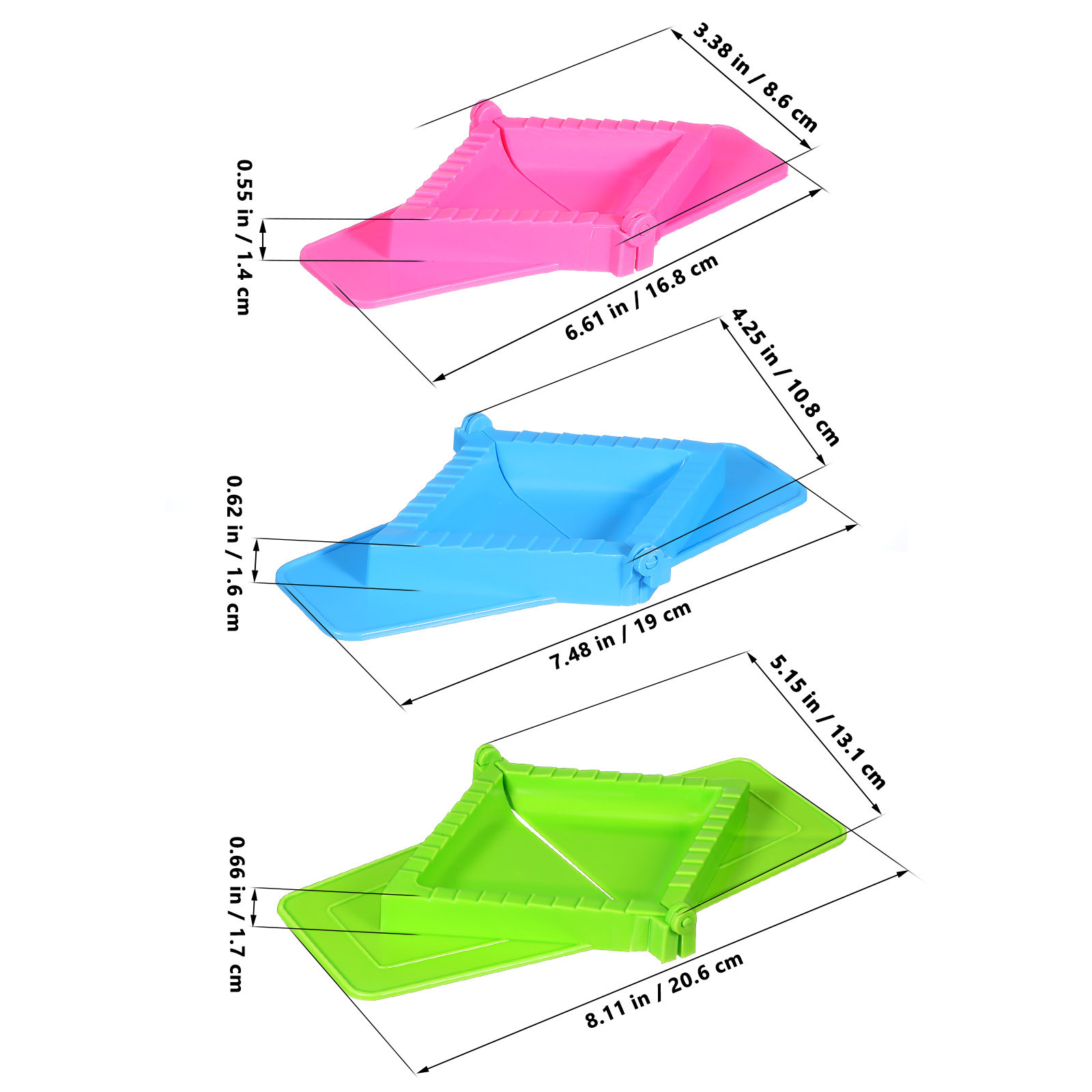3Pcs Dumpling Mold Plastic Set - مراجعة Dumpling Press Set وسعره