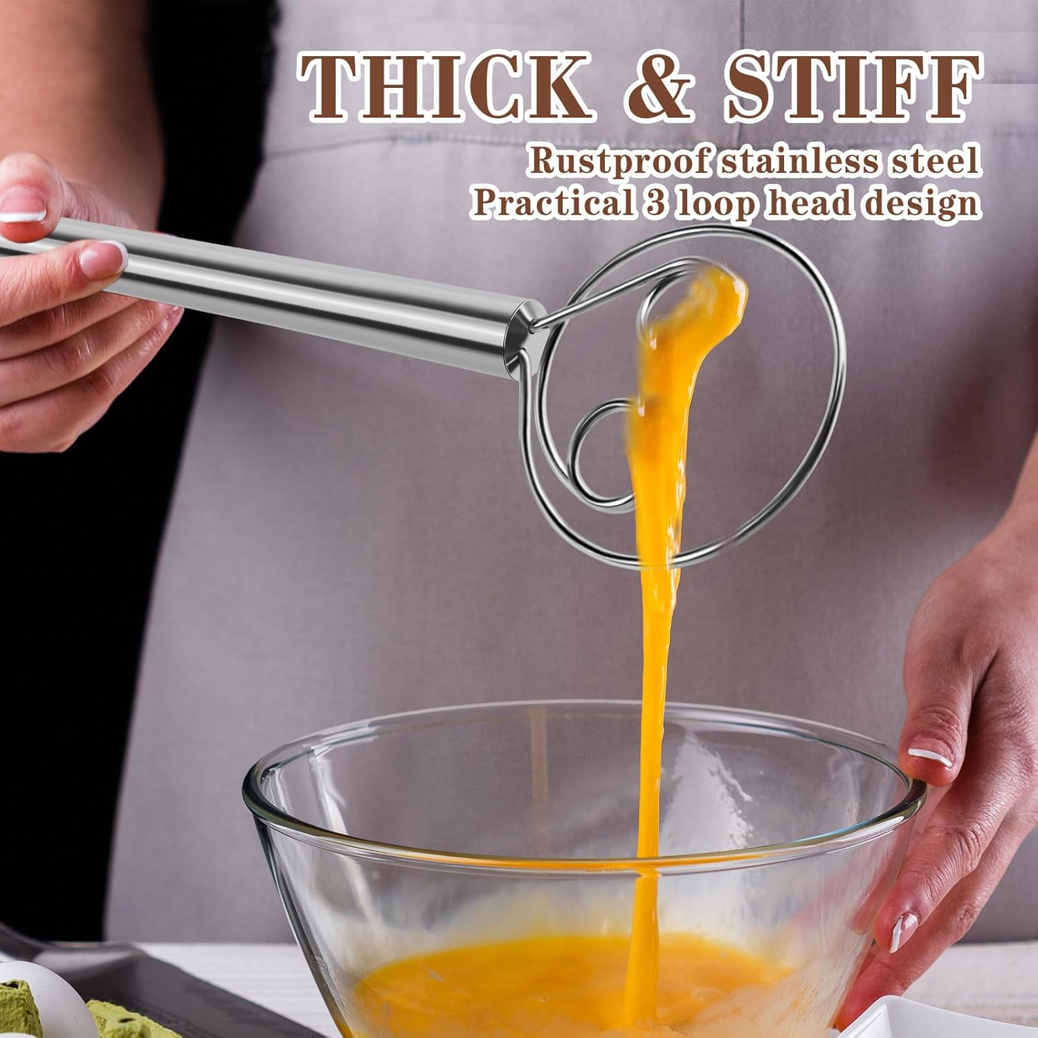 Danish Dough Whisk - Stainless - مراجعة Danish Pancake Pan وسعره
