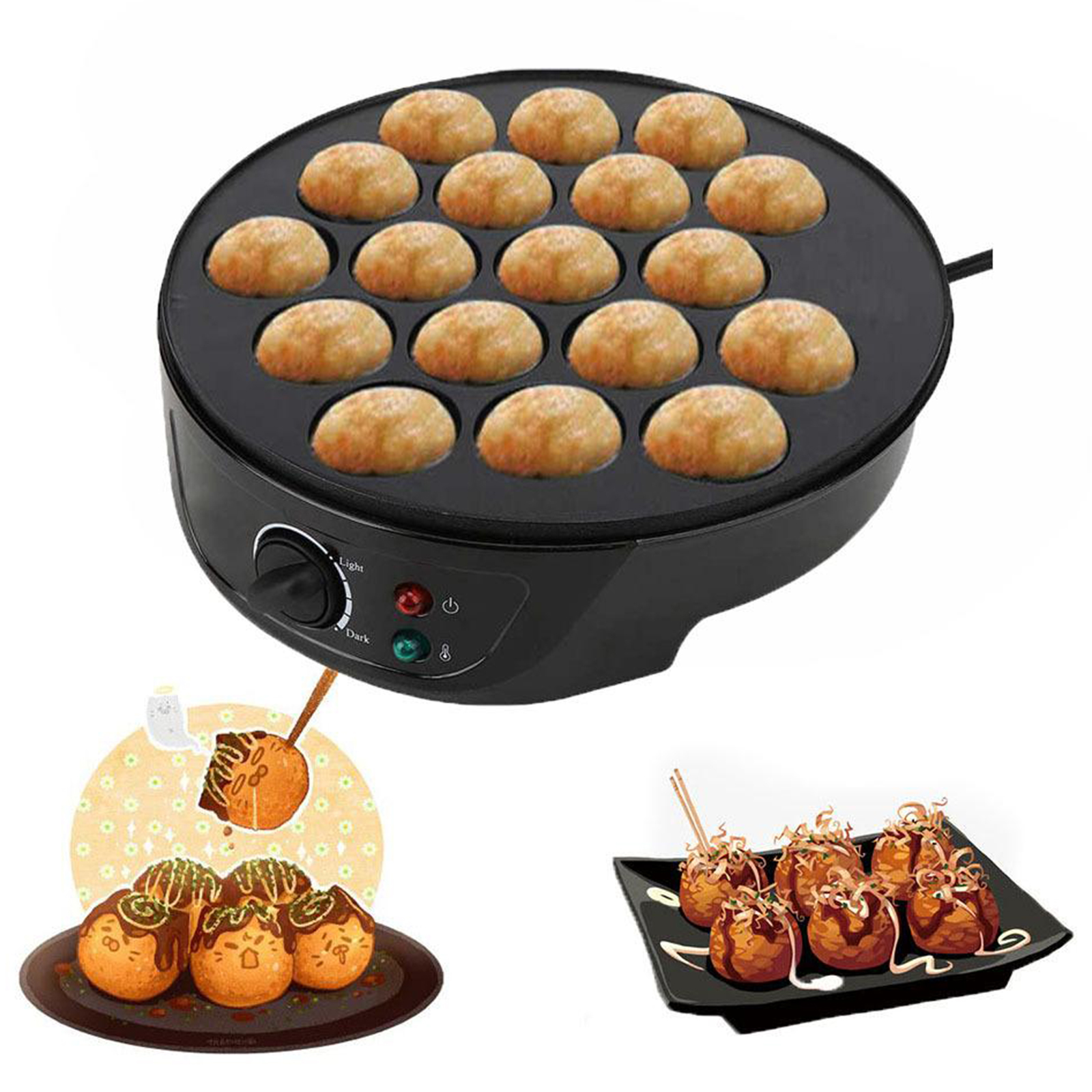 220V Baking Machine Household  - مراجعة Takoyaki Grill Plate وسعره