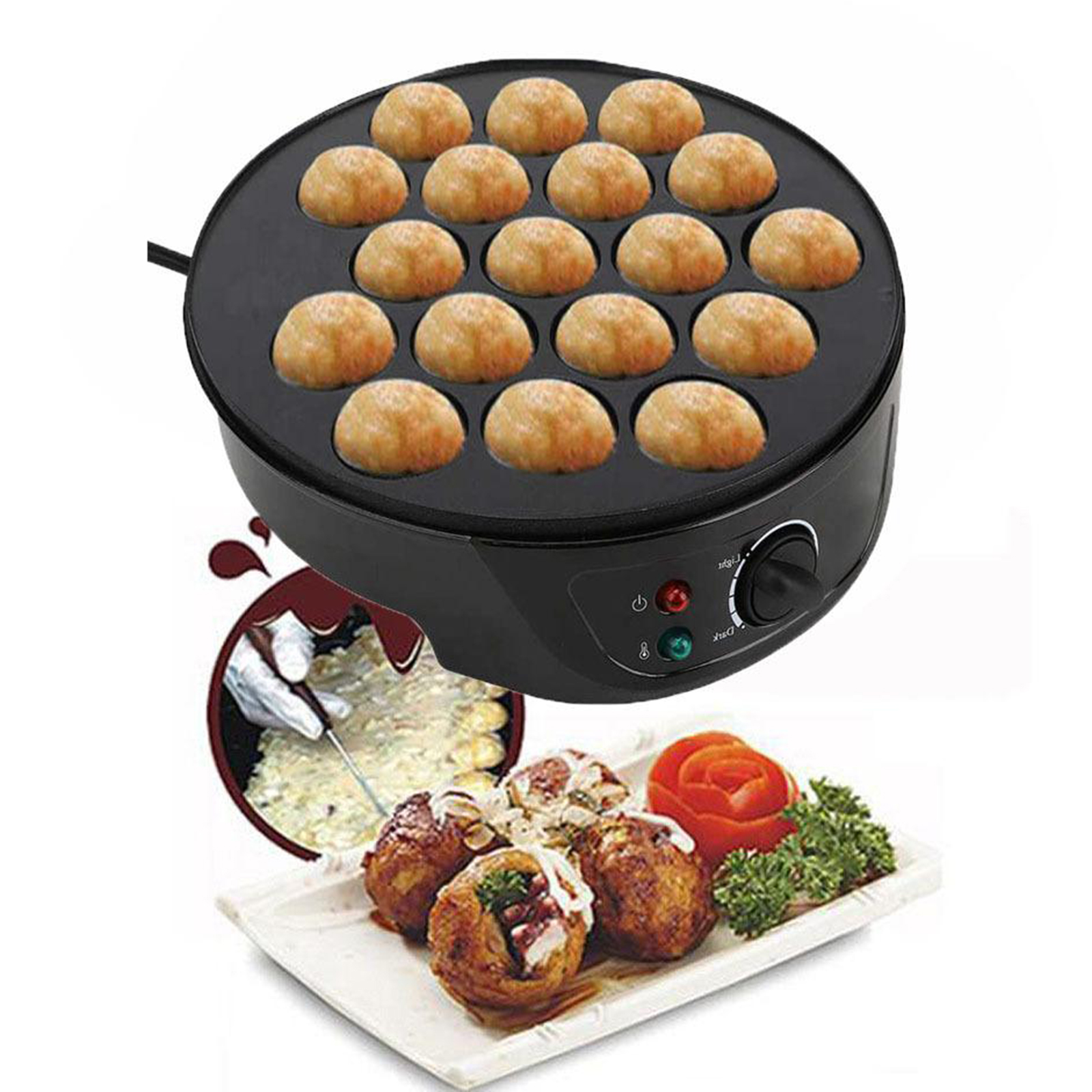 220V Baking Machine Household  - مراجعة Takoyaki Grill Plate وسعره