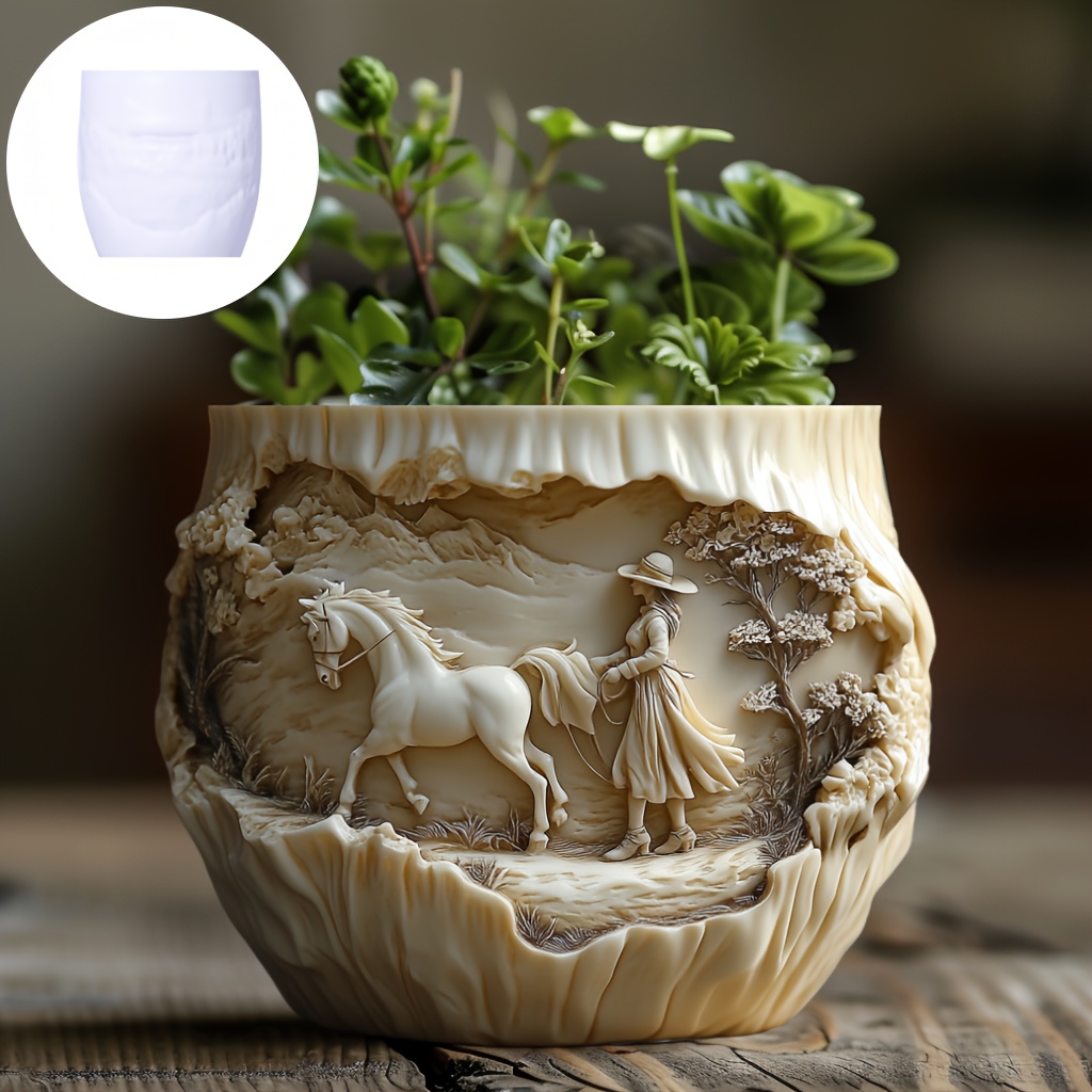 Beauty holding horse relief su - مراجعة Potsticker Mold وسعره
