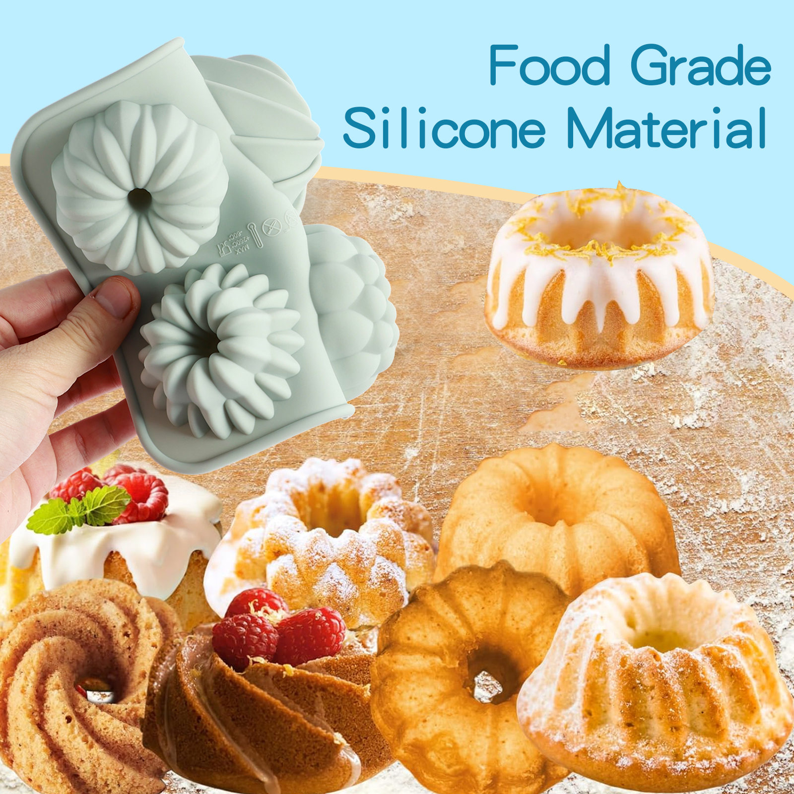 6-Cavity Silicone Fluted Tube  - مراجعة Donut Mold Silicone وسعره