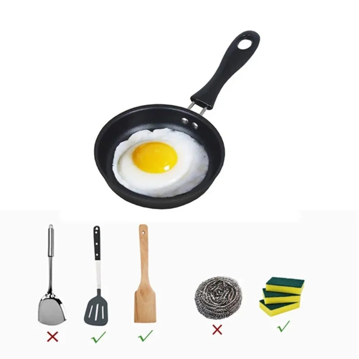 Mini Frying Pan with Handle Po - مراجعة Mini Pancake Griddle وسعره