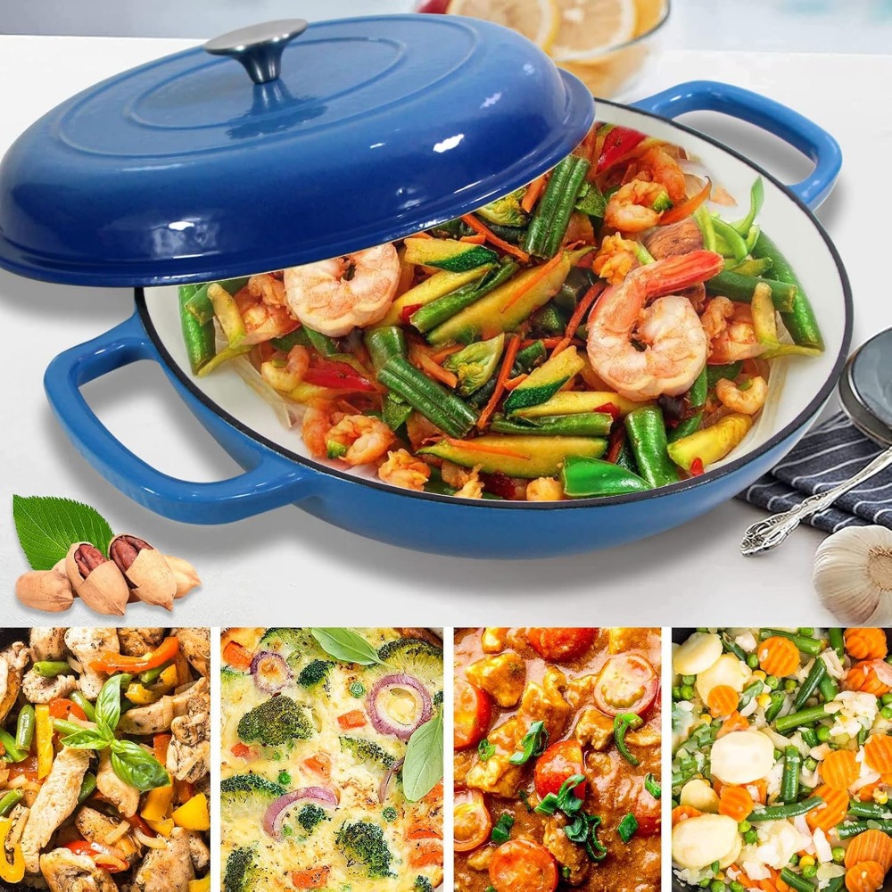 4.5L Dutch Oven Soup Pot Cast  - مراجعة Cast Iron Corn وسعره