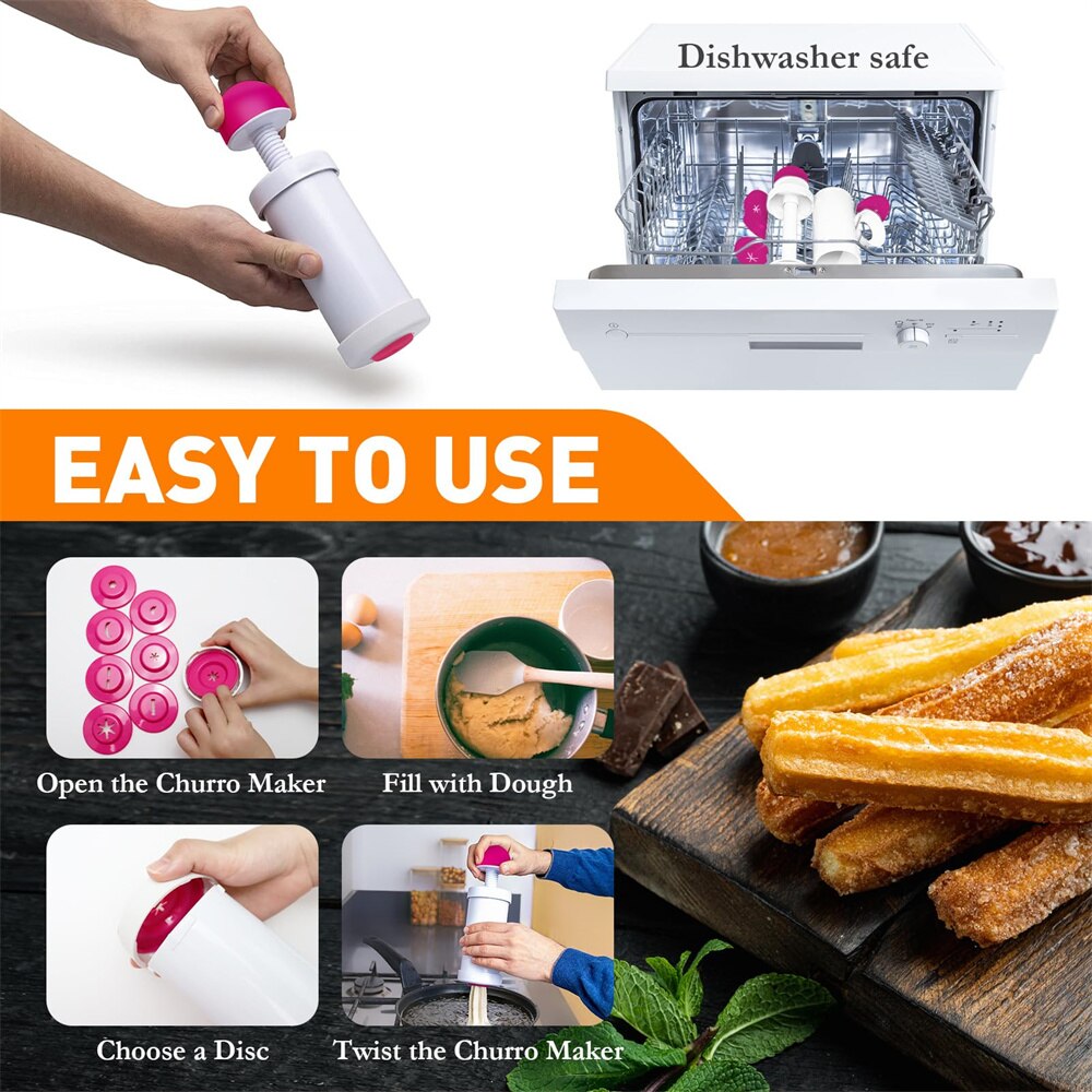Plastic Churro Maker Kit Porta - مراجعة Churros Maker Gun وسعره