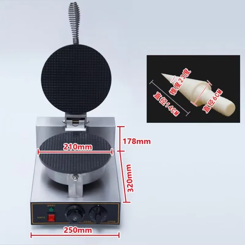 TEBAK Factory Snack Machines E - مراجعة Waffle Cone Maker وسعره