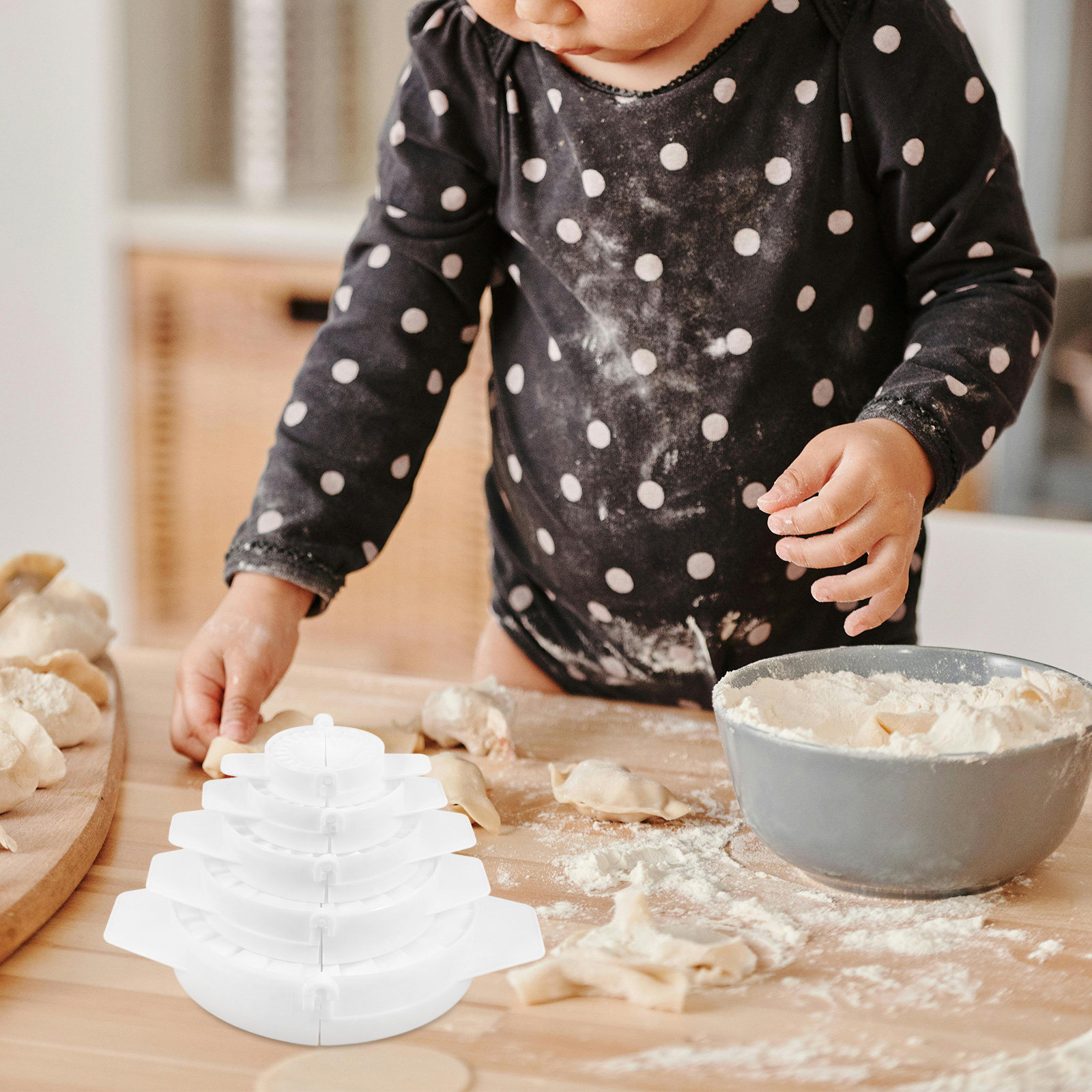 5Pcs Chinese Dumpling Maker Se - مراجعة Dumpling Press Set وسعره