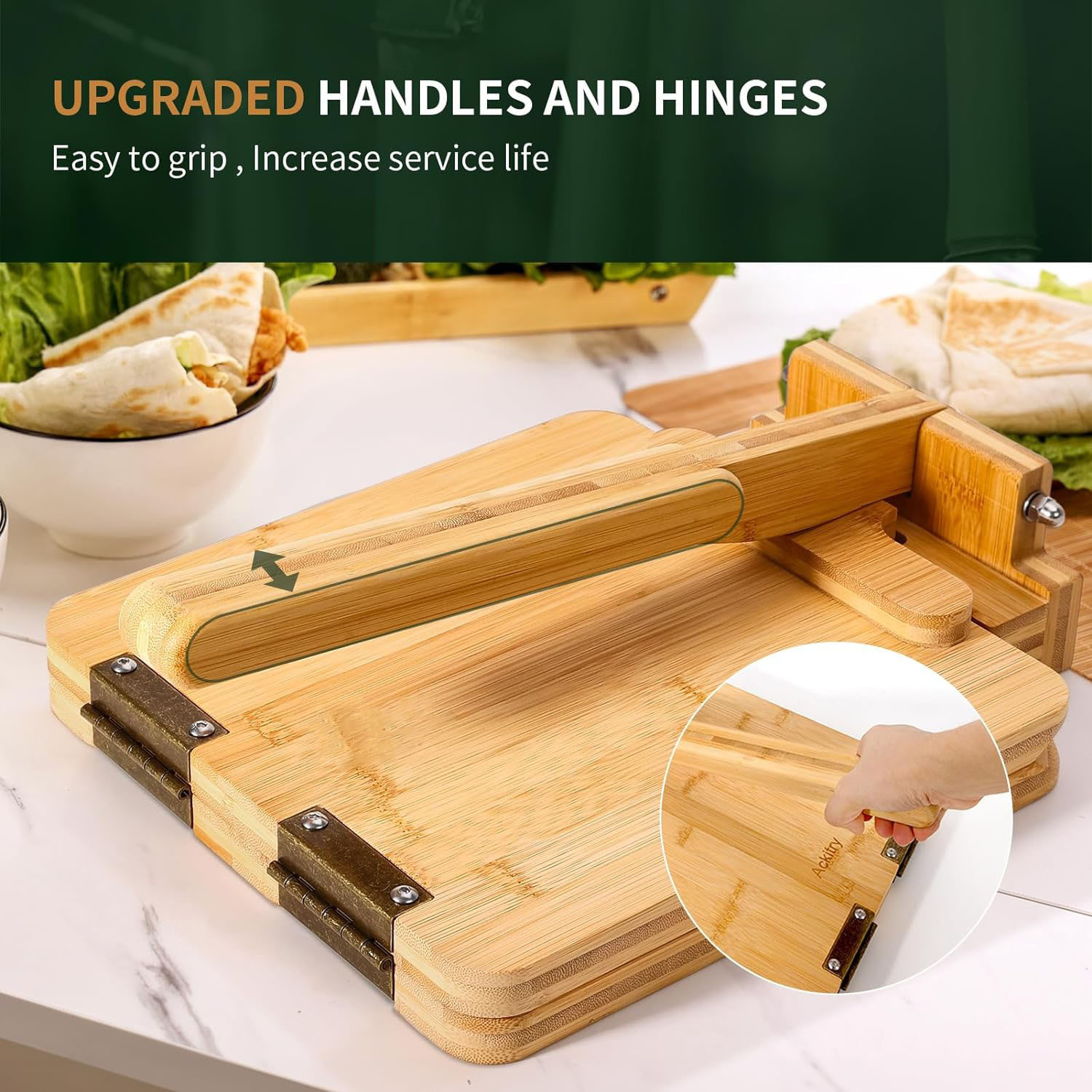 Hot-selling bamboo and wood to - مراجعة Dumpling Press Set وسعره