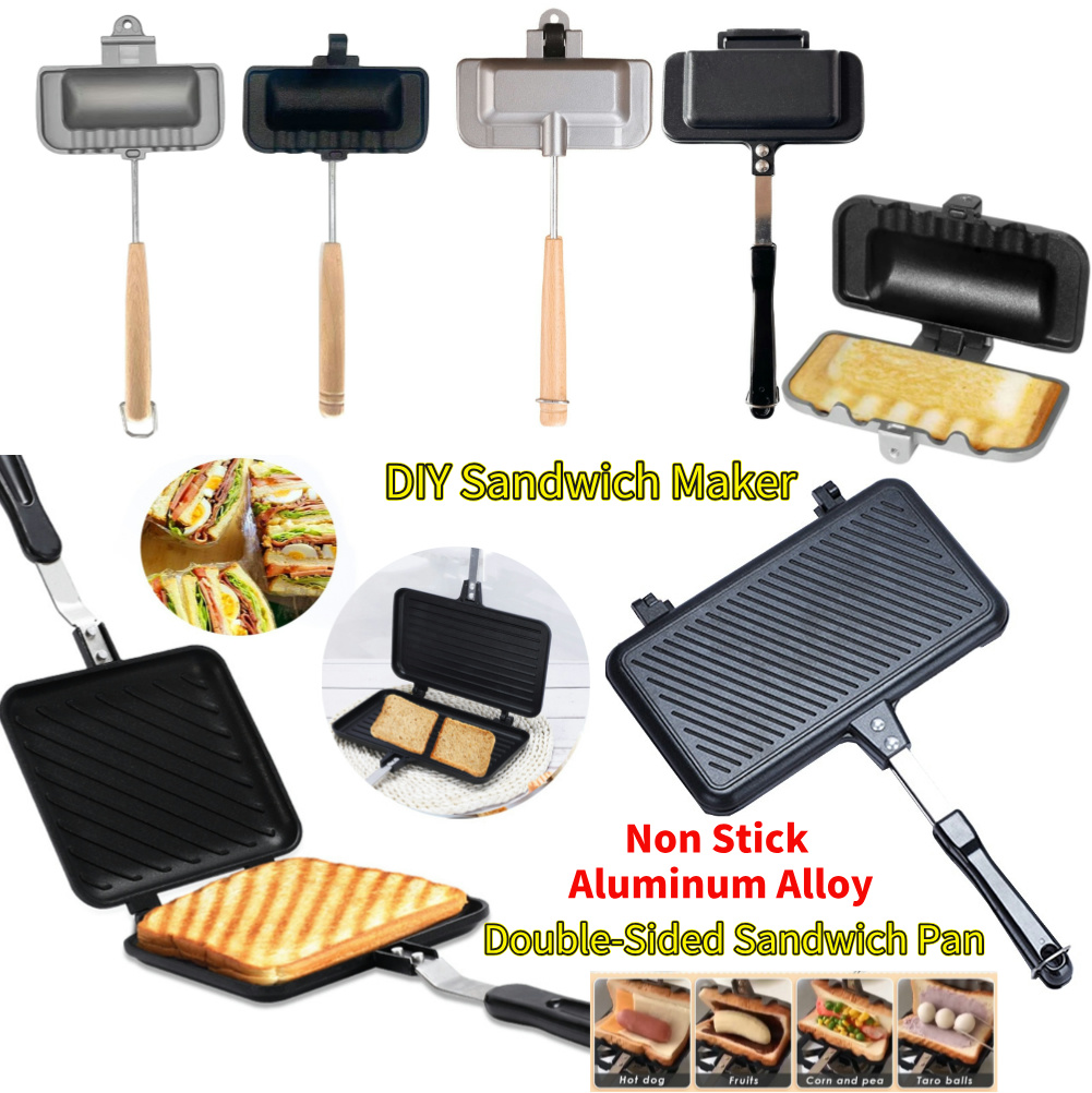 Double-Sided Sandwich Pan Non  - مراجعة Hot Dog Press وسعره