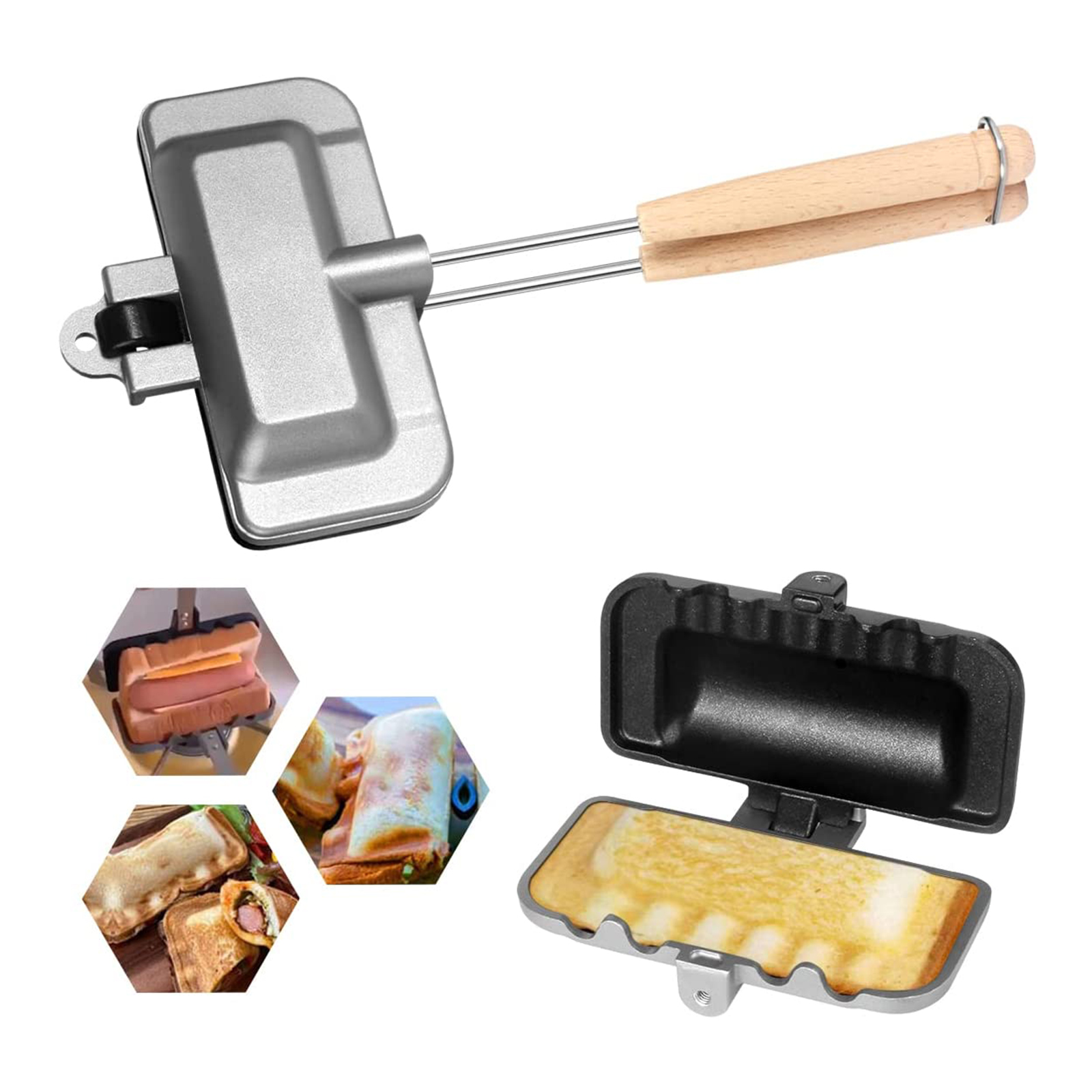 Double-Sided Sandwich Pan Non  - مراجعة Hot Dog Press وسعره
