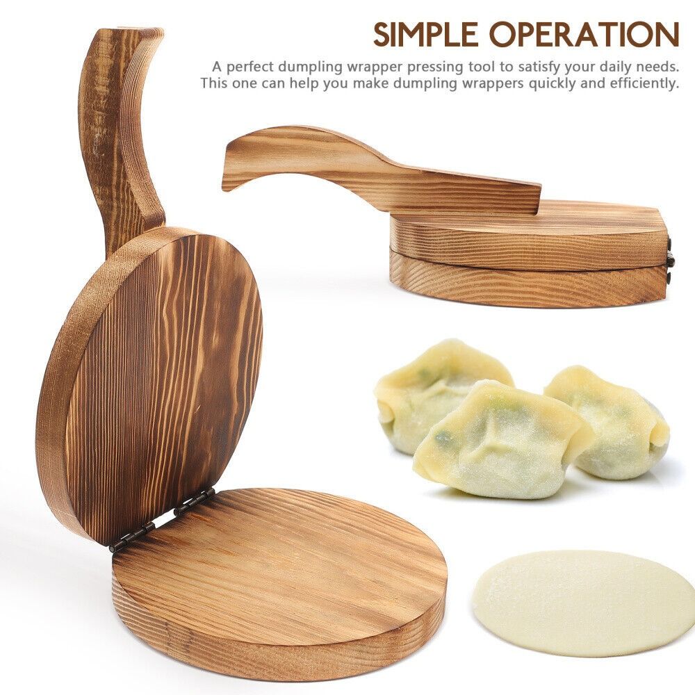 Wooden Dough Presser Chapati P - مراجعة Dumpling Press Set وسعره