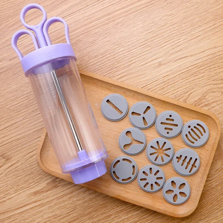 DIY Manual Cookie Press Maker  - مراجعة Churros Maker Gun وسعره