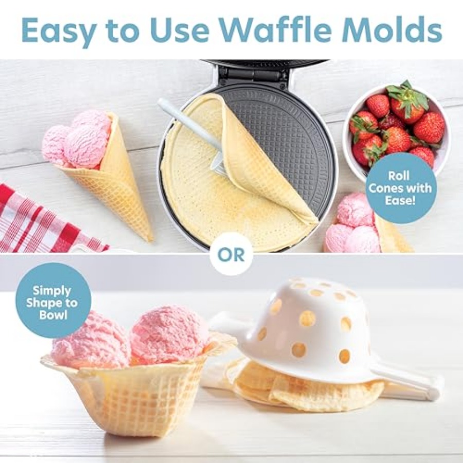 Waffle Cone and Ice Cream Bowl - مراجعة Waffle Cone Maker وسعره