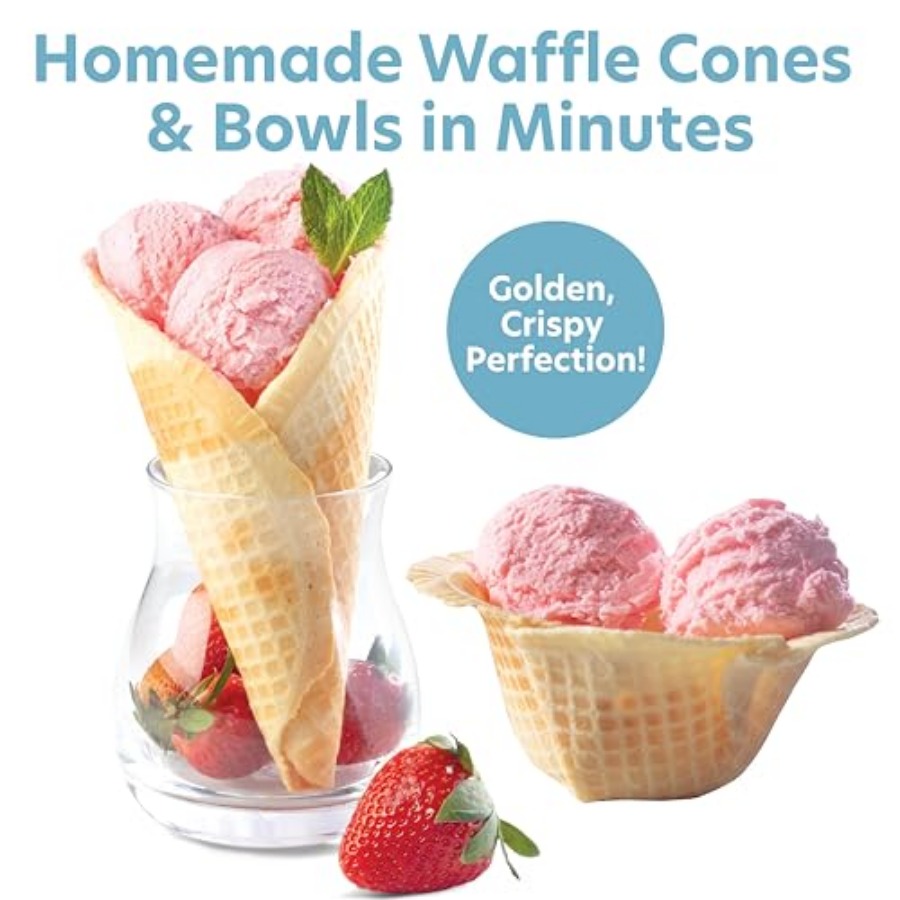 Waffle Cone and Ice Cream Bowl - مراجعة Waffle Cone Maker وسعره