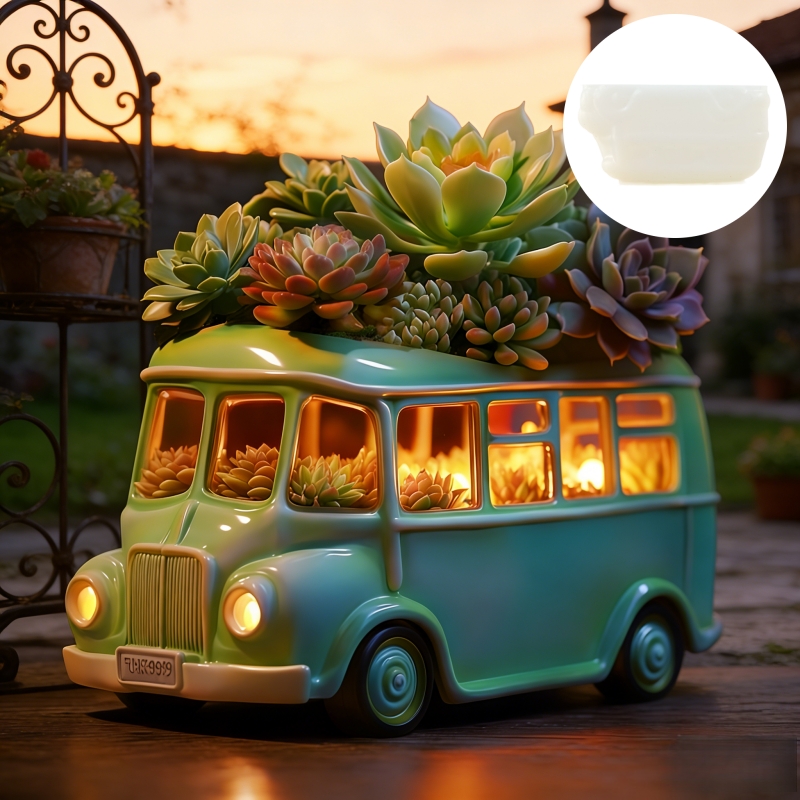 Bus succulent plant flowerpot  - مراجعة Potsticker Mold وسعره