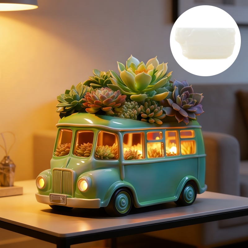 Bus succulent plant flowerpot  - مراجعة Potsticker Mold وسعره