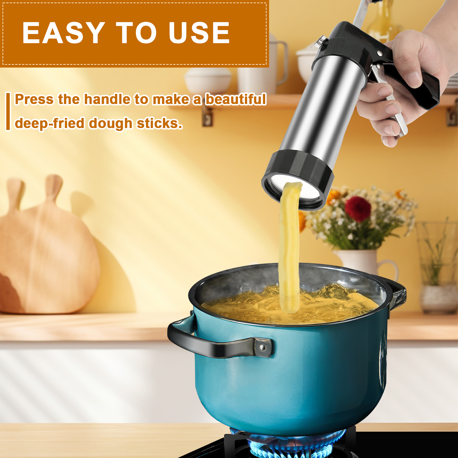 Cookie Press Gun Kit Stainless - مراجعة Churros Maker Gun وسعره