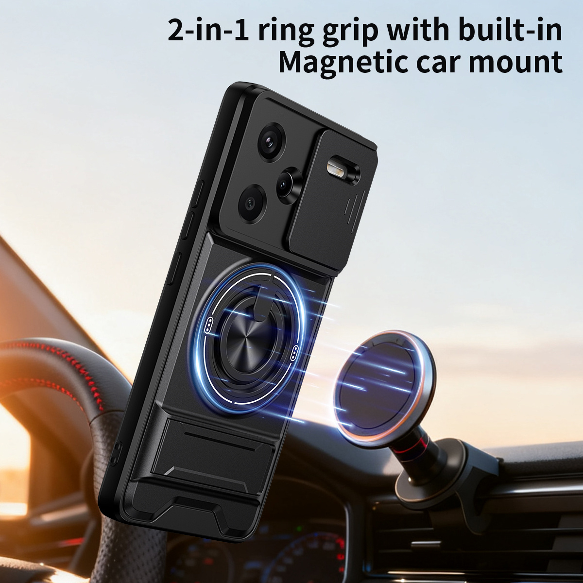 Lens Slide Camera Phone Case f - مراجعة Taco Stand Holder وسعره