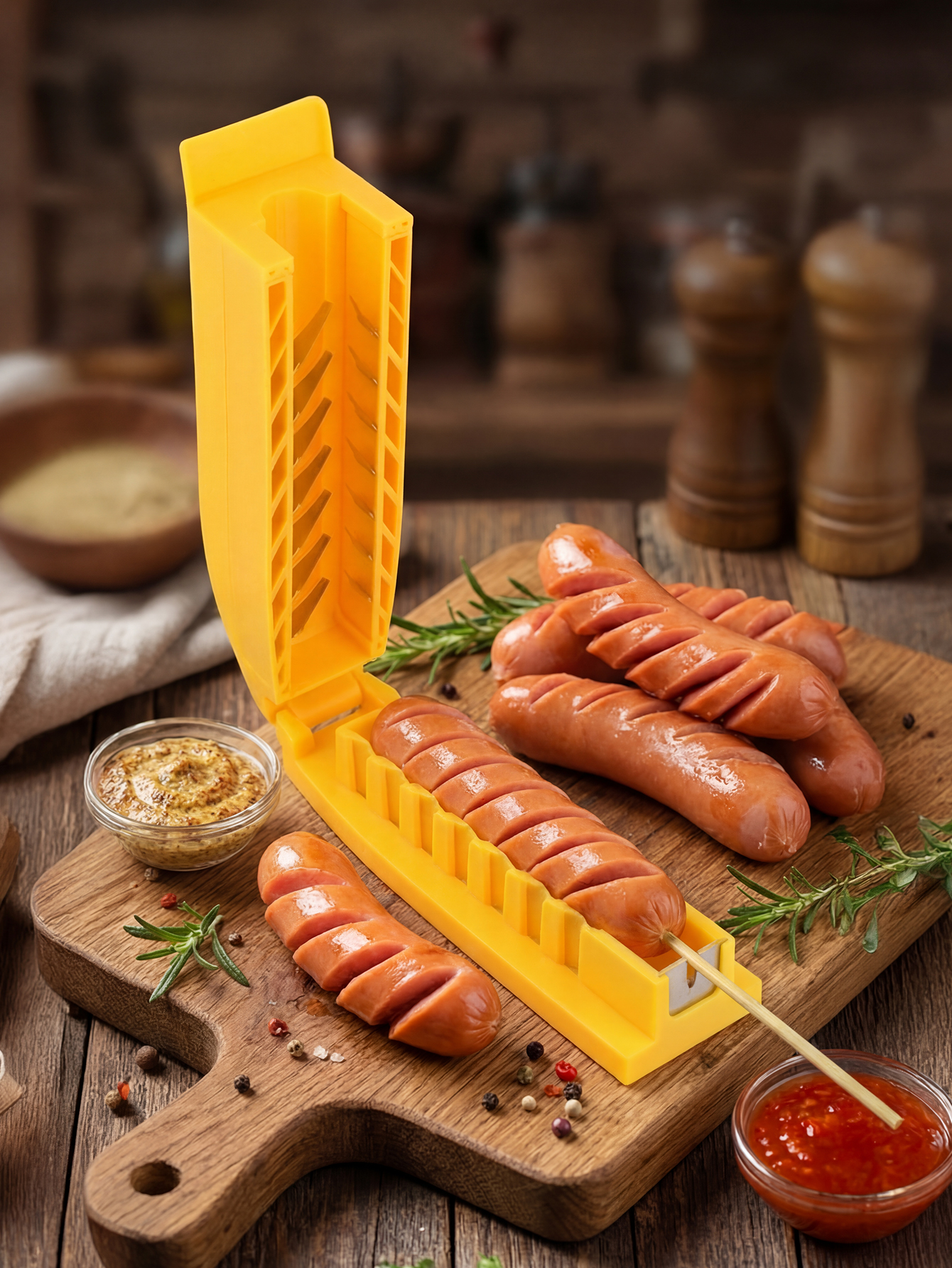 Manual Sausage Slicing Tool Re - مراجعة Hot Dog Press وسعره