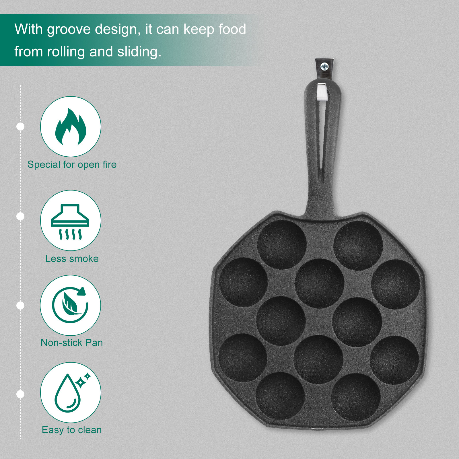 Takoyaki Pan 12 Molds Cast Iro - مراجعة Takoyaki Grill Plate وسعره